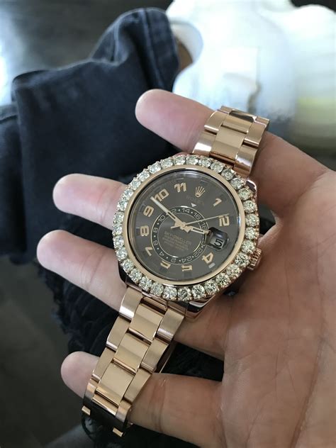 rolex sky dweller diamond bezel